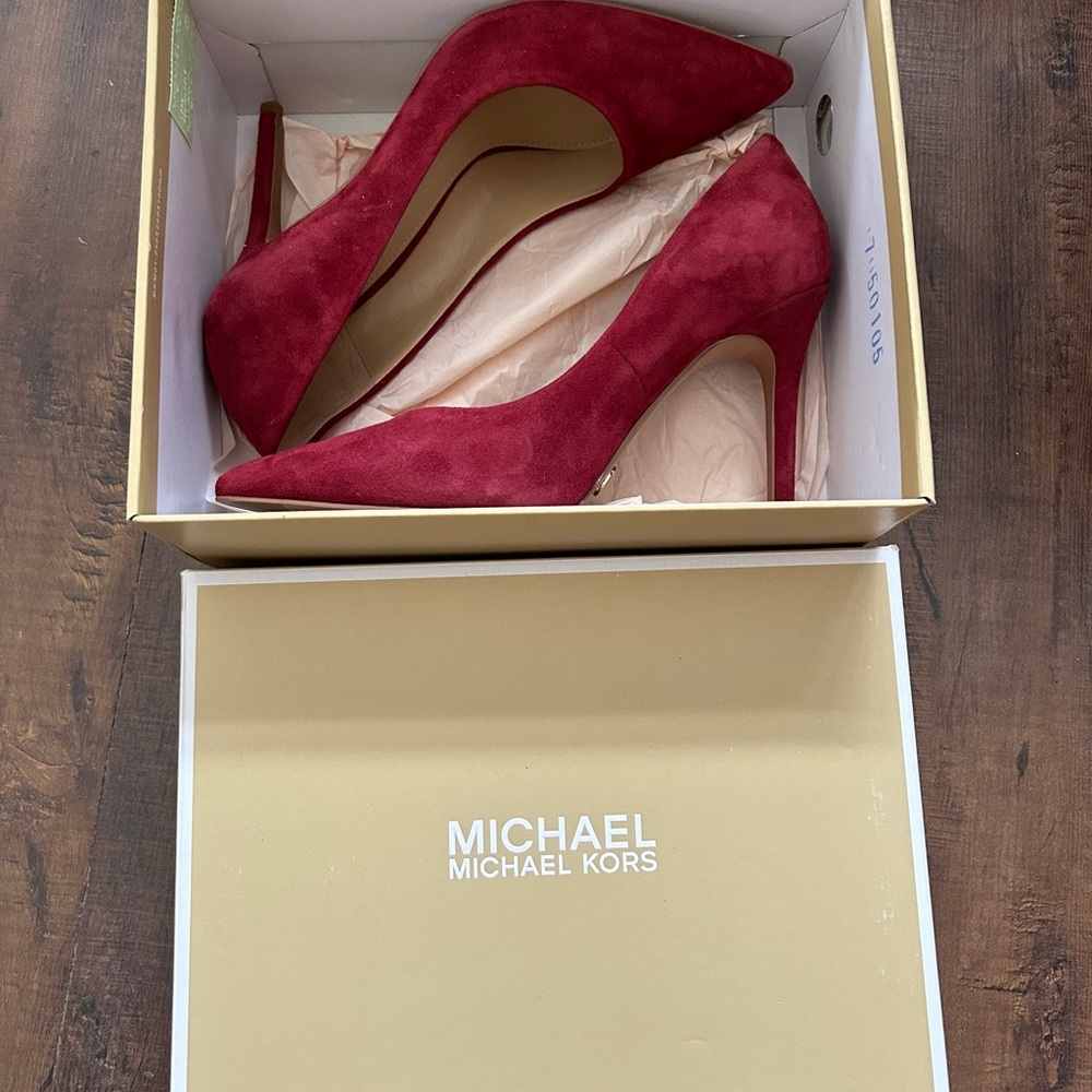 Michael Kors Red Suede Women's Heels